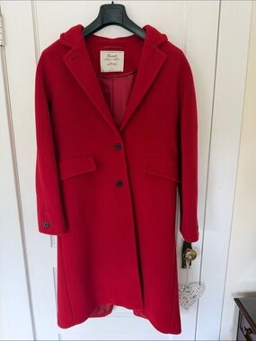 Wilfred Bright Red Wool Coat